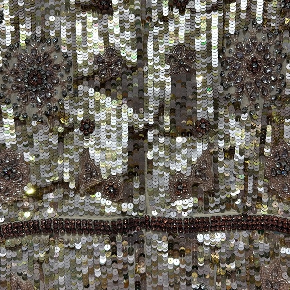 Mac Duggal Gold Embellished Wrap Over Long Sleeve Column Gown #93615 - 12 - Picture 5 of 10